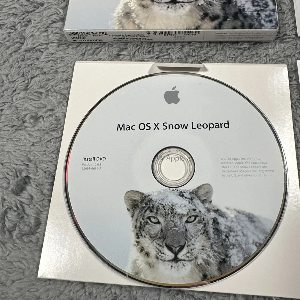 Apple Mac OS x Snow Leopard 10.6.3 Install Disc Complete In Box